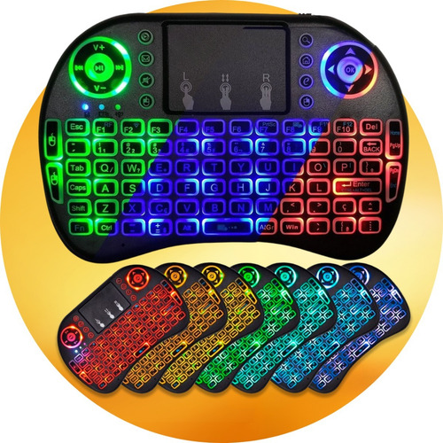 Mini Controle Com Teclado Air Mouse Para Smart Tv Ou Pc