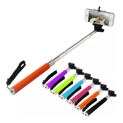 Pau De Selfie Monopod + Controle Bluetooth + Suporte Celular