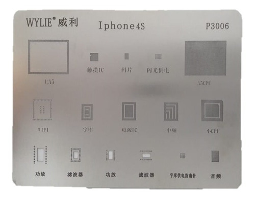 Stencil Reballing Para iPhone 4s