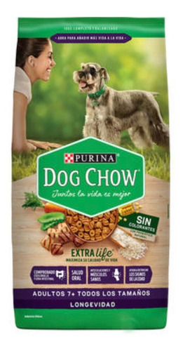 Dog Chow Adulto 7+ Longevidad 8 Kg, Todos Los Tamaños