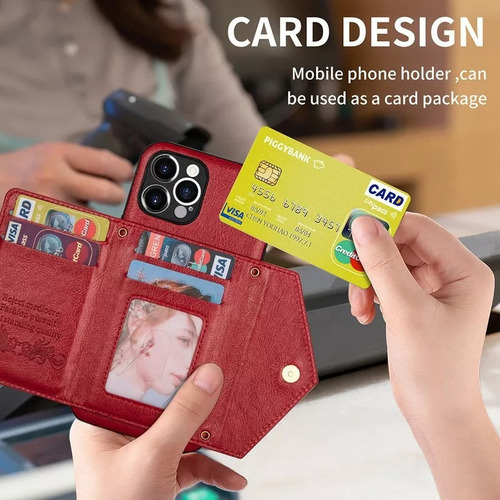 Funda De Piel Para iPhone Funda Tipo Cartera Con Correa