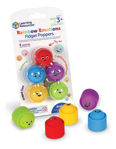 Recursos De Aprendizaje Rainbow Emotion Poppers Fidget Poppe