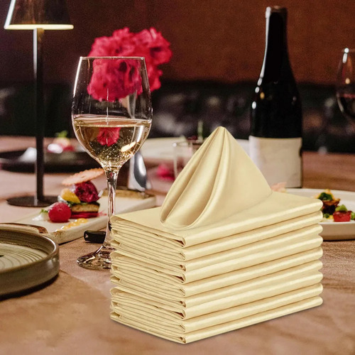 Servilletas Para Bodas, Servilletas De Mesa Doradas