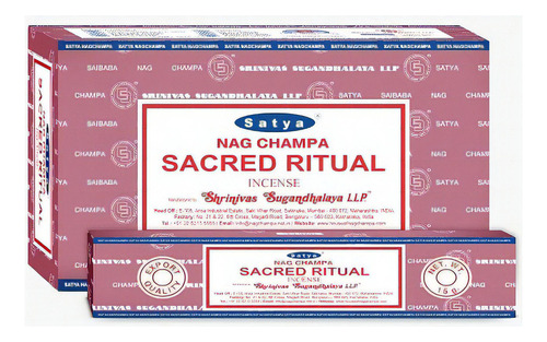 Incenso Nag Champa Satya Massala Aromas Diversos 12 Unidades Fragrância Sacred Ritual