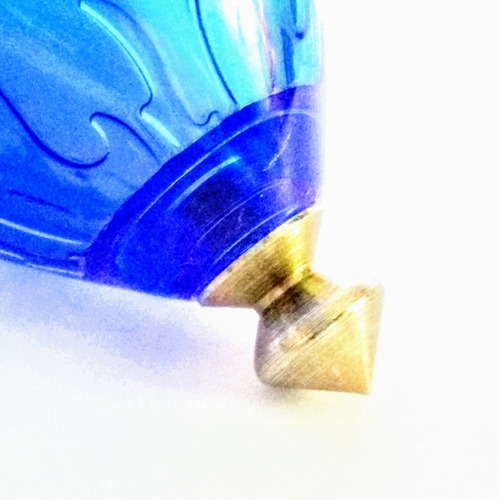 Imagem 2 de 3 de Pião Freestyle Profissional Manobras Azul Com Tampa Amarela
