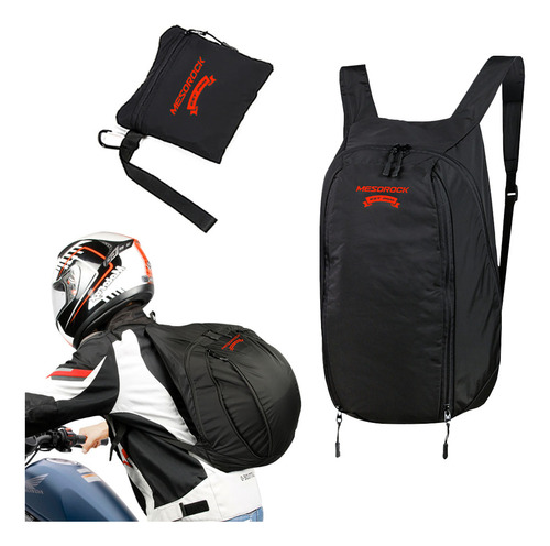 Mochila Para Motociclista Impermeable Y Plegable Para Casco