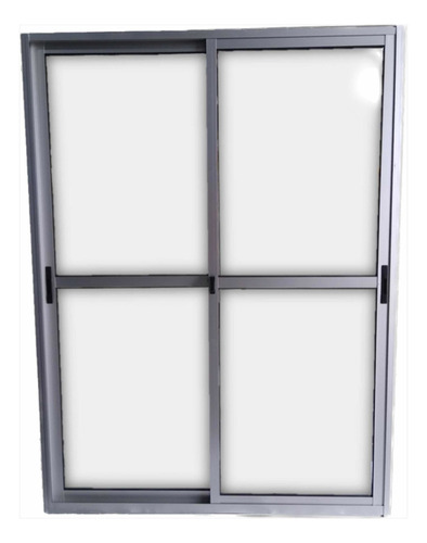 Puerta Ventana Aluminio Serie 20 Corrediza 1,5 X 2 Con Llave Color Plateado