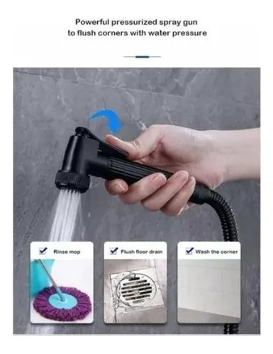 Grifos Ducha Empotrados Set Regadera Negro Para Baño