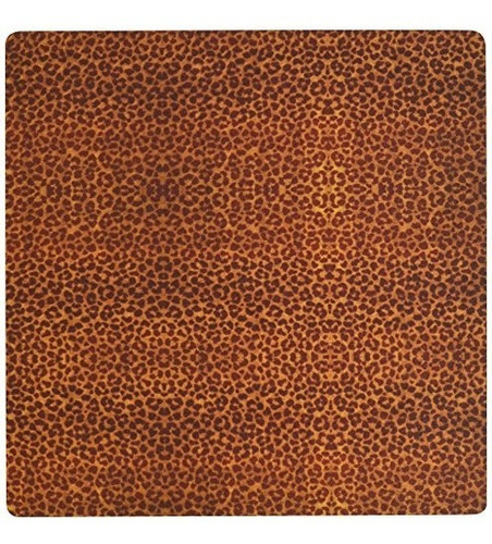 3drose Llc 8 X 8 X 0.25 Small Cheetah Orange And Rust