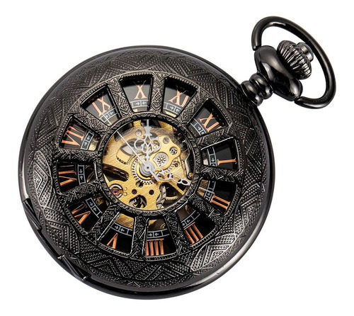 Wenshida Antique Skeleton Mecanico Reloj De Bolsillo Hombres