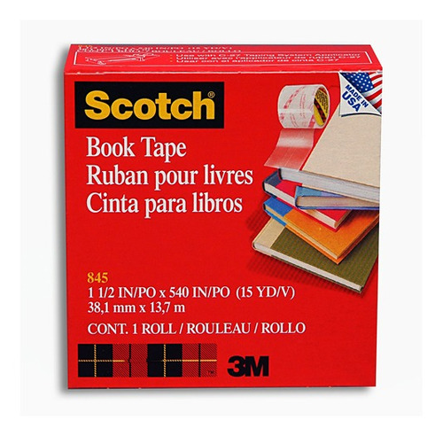 Cinta Para Libros Book Tape Medida 38mm X 13.7m 36 Pzs