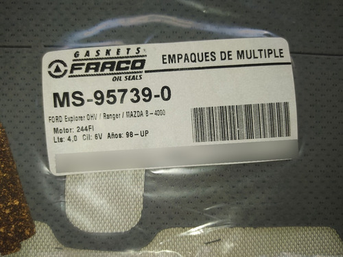 Empacadura Multiple Admisión Explorer Ohv ( 1 Cadena)