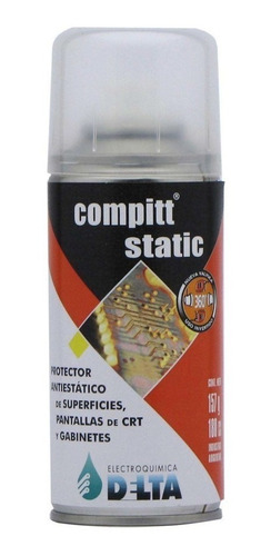 Imagen 1 de 7 de Compitt Static Delta Limpiador Antiestatico 180cc