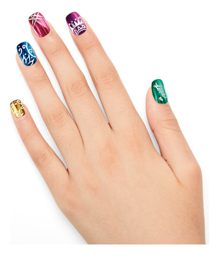 Set De Uñas Metallic Rainbow Art Shimmer & Sparkle 180895