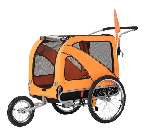 Imagen 3 de 10 de Cochecito-remolque Para Llevar Mascotas En Bici Hasta 40kg