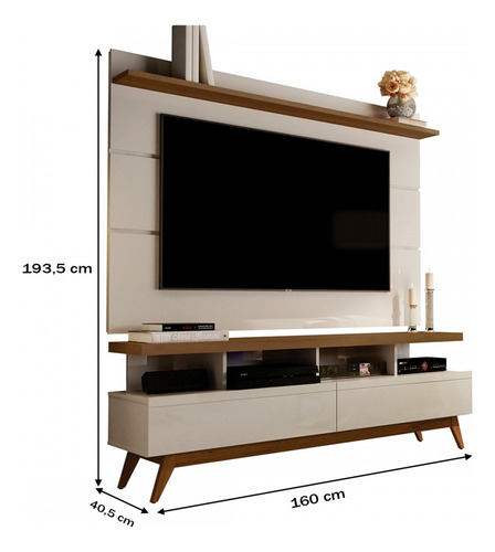 Rack Com Painel Para Tv Até 70 Polegadas Vivare Wood 2