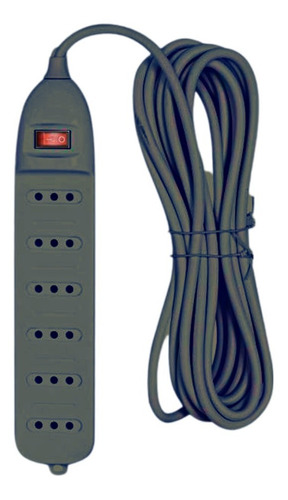 Alargador Electrico Zapatilla 6 Enchufes Cable 5 Metros Sec