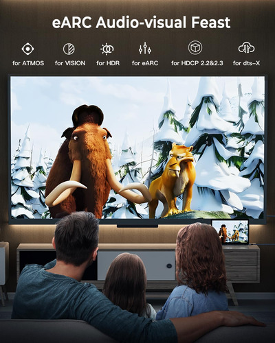 Cabo Hdmi 8k 15 Pés, Cabo Hdmi 2.1 De Alta Velocidade 48g...