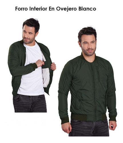 Chaqueta Hombre Impermeable Forro Ovejero Invierno Liviana