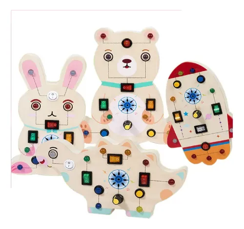 comprar Tablero Didáctico Fidget Circuito Led Llaves Sensorial -292