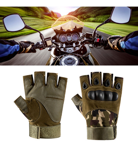 Guantes Antideslizantes De Medio Dedo Para Ciclismo De Monta
