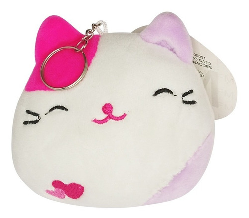 Chaveiro Gatinho Redondo De Pelúcia | Fofo | Para Bolsas