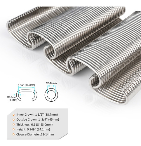 Anillas Para Cerdos Ac50 Calibre 11, Acero Inoxidable 304, G