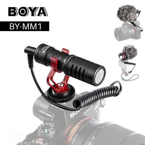Micrófono Boya BY-MM1 condensador cardioide negro