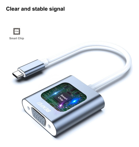Benfei Adaptador Usb C A Vga, Adaptador Thunderbolt 3/4 A...