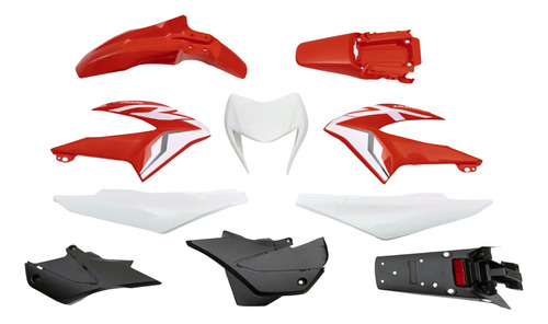 Kit De Plasticos Completo Honda Xr150l Rojo Mtc