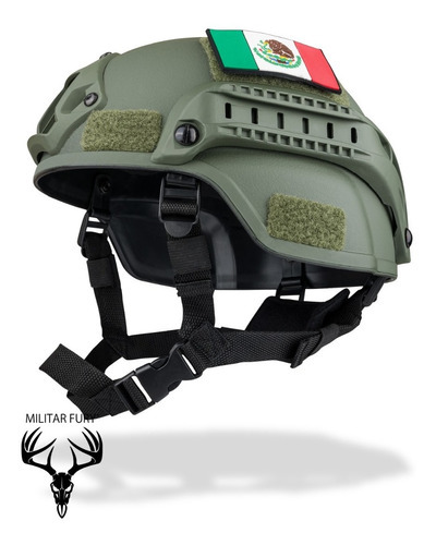 Casco Militar Táctico Gotcha Paintball Airsoft Color Verde