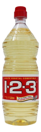 Aceite Vegetal Comestible 123 Con 3 Piezas De 1 Litro