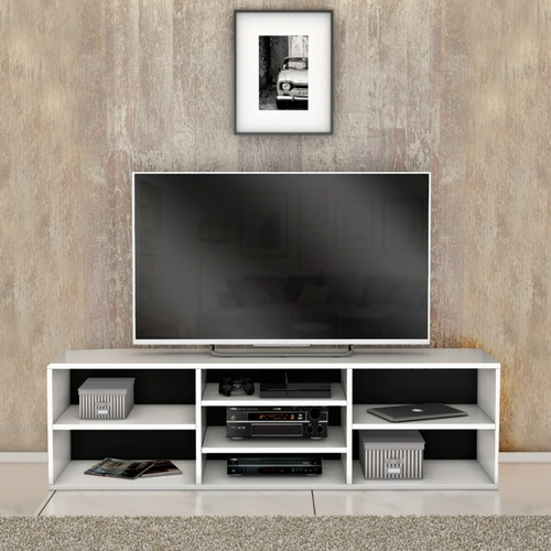 Rack Minimalista Para Tv Moderno Con Estantes