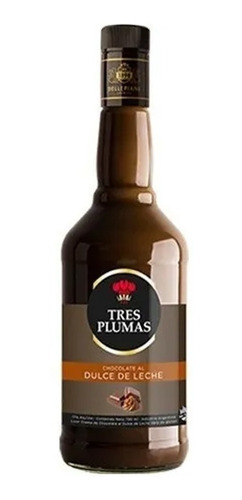 Licor Tres Plumas Dulce De Leche X750cc