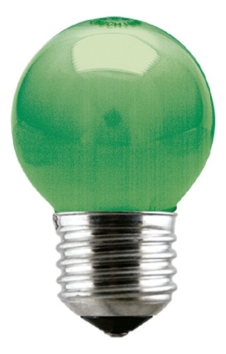 Lampada Incandescente Bolinha Verde 15w 127v