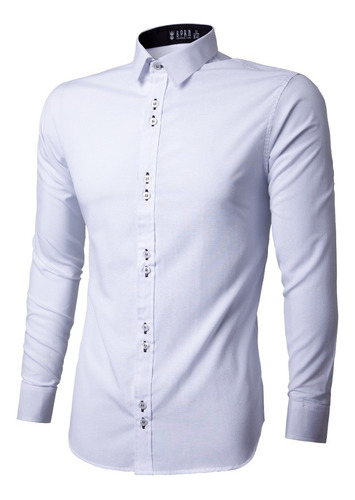 Kit 3 Camisa Social Slim  Masculina Manga Longa Não Amassa