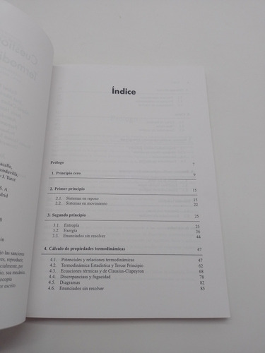 Cuestiones De Termodinámica Edit. Sintesis (Usado)