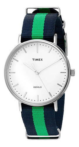 Reloj Timex Unisex Tw2p90800 Fairfield 41 Azul / Verde De Ny
