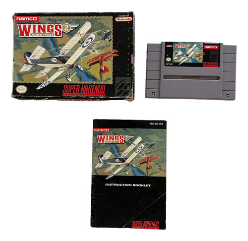 Wings 2 Aces High Snes Completo Super Nintendo Caja Y Manual