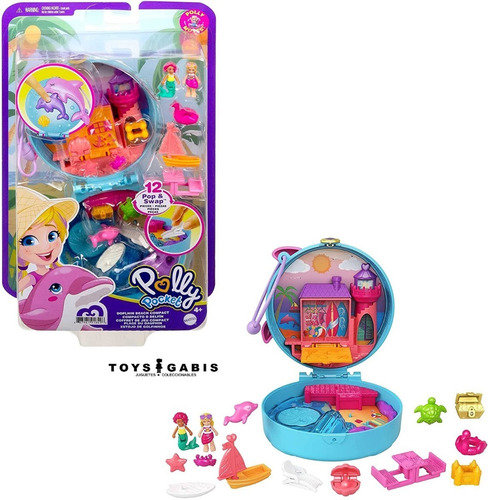 Set De Juego Polly Pocket Micro Juego Compacto 12 Piezas New