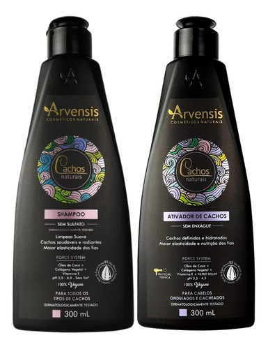 Kit Arvensis Cachos Shampoo E Ativador Ondulados 300ml