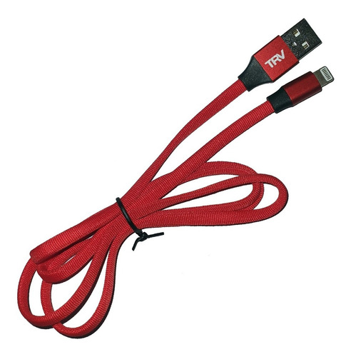 Cable Trv 1m Usb Compatible iPhone 7 8 X 11 12 13 Color Rojo