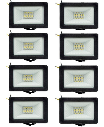 Pack X 8  Proyector Reflector Led 20w Ip65 Luz Fría Sica