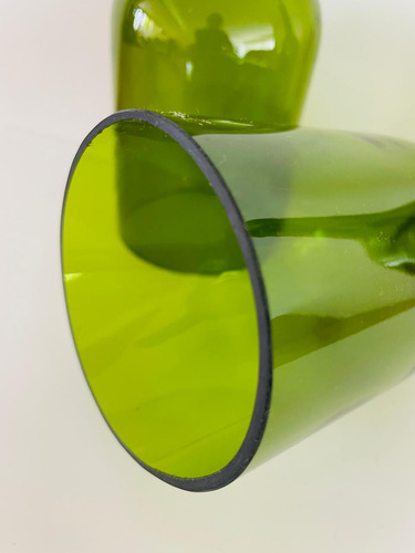 Cuello De Botella Verde, Manualidades, Lámparas, Velas, 3pza