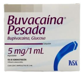 Buvacaina Pesada Pisa 5 Mg/1 Ml Iny Caja C/5 Ampolletas 3 Ml