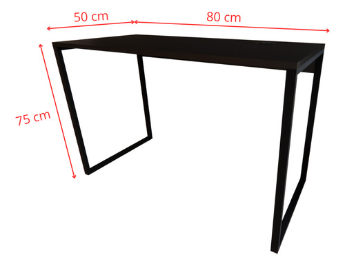 Mesa Escrivaninha Estilo Industrial Com Carregador Sem Fio