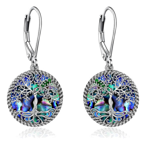 Onefinity Tree Of Life Pendientes 925 Sterling Silver Tree O