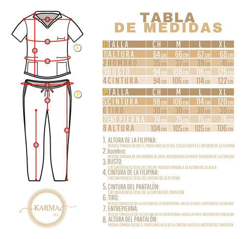 Scrub Dama Conjunto Quirúrgico Filipina Mao Pant Recto Marino Claro Lisa L