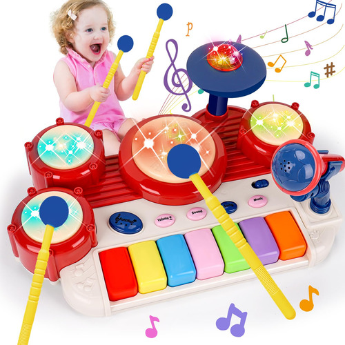 Juguetes Musicales 2 En 1 Para Ninos Pequenos De 1 A 3 Anos,