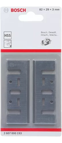 Cuchillas Reversible 82mm Cepillo Electrico Bosch 2607000193